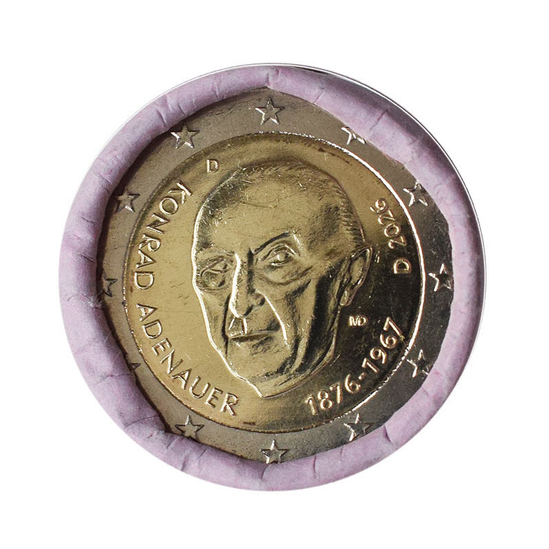2 Euro Nemecko "D" 2026 - Kancelár Konrad Adenauer