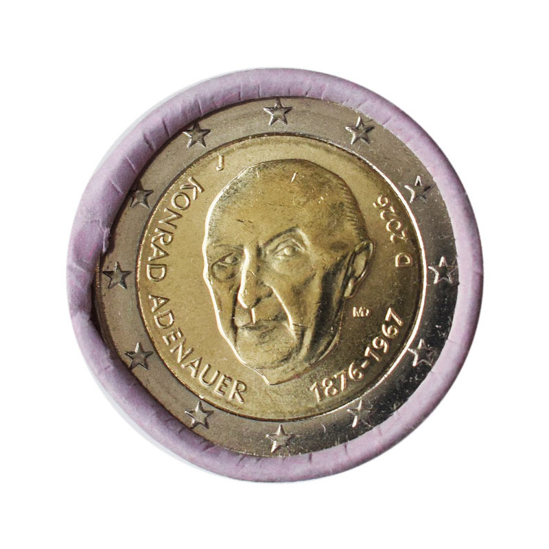 2 Euro Germany "J" 2026 - Chancellor Konrad Adenauer