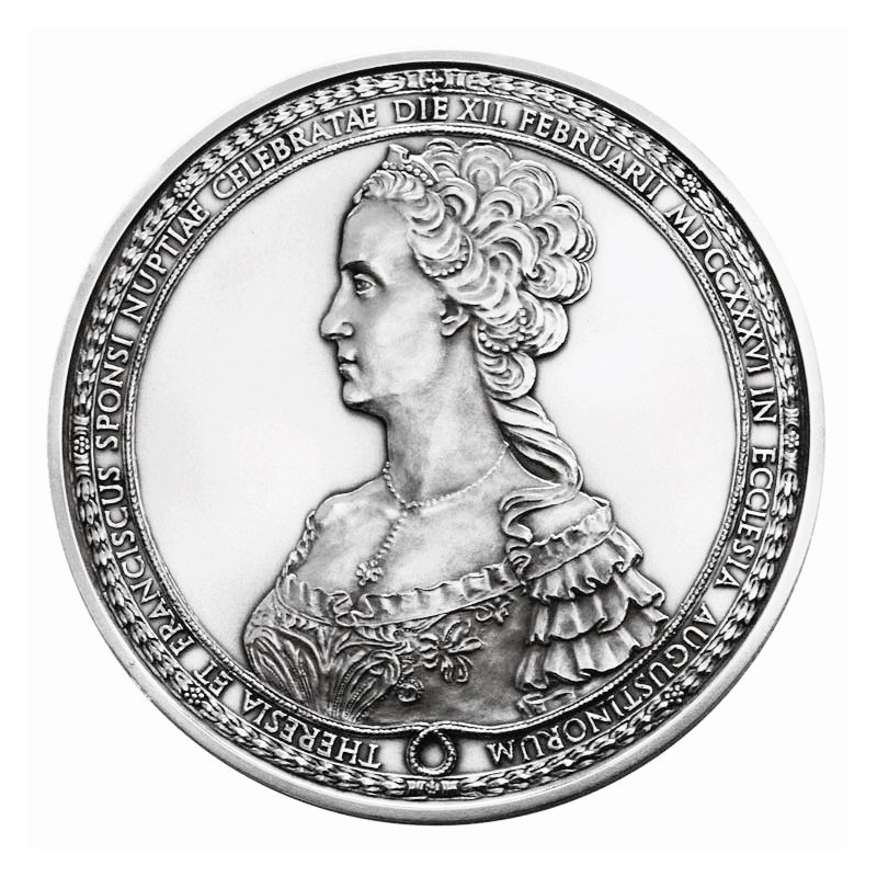 Sobášny portrét Márie Terézie, strieborná medaila