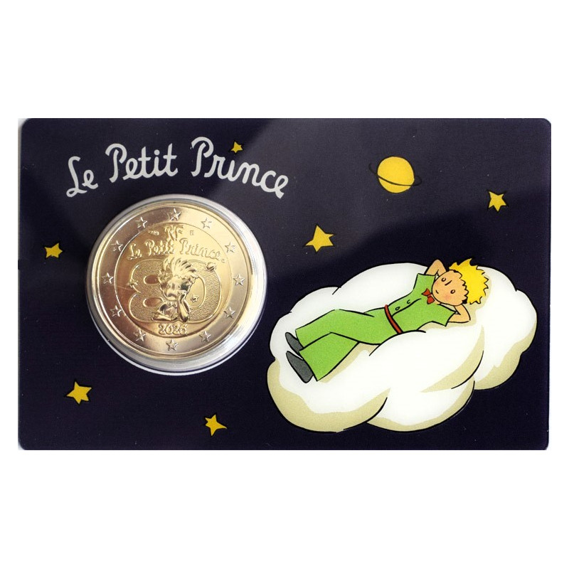 2 Euro Francúzsko 2026 - Malý princ od Exupery, karta vesmír
