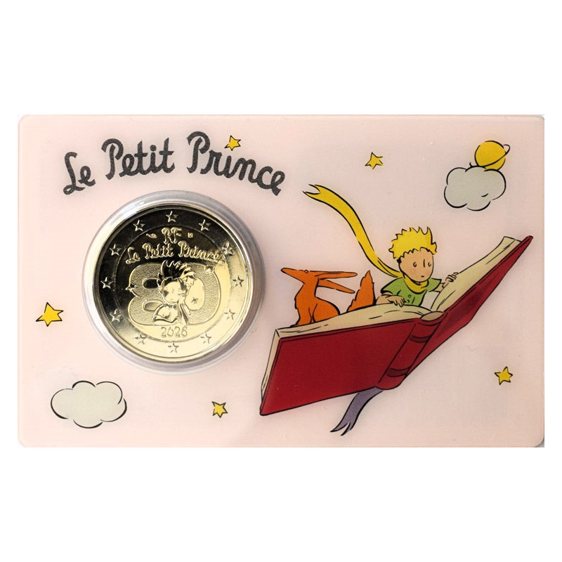 2 Euro Francúzsko 2026 - Malý princ od Exupery, karta kniha