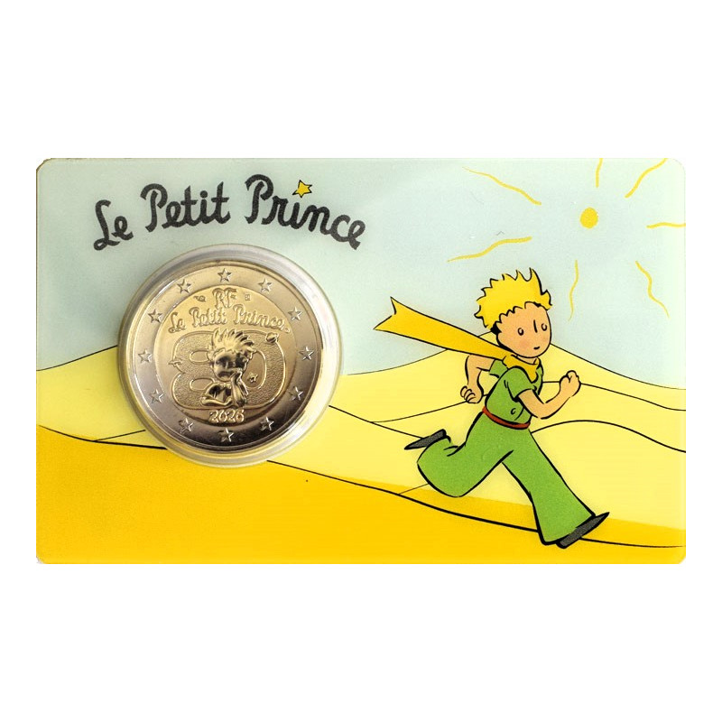 2 Euro Francúzsko 2026 - Malý princ od Exupery, karta púšť