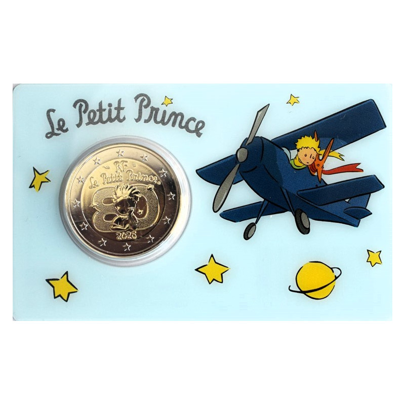 2 Euro Francúzsko 2026 - Malý princ od Exupery, karta lietadlo