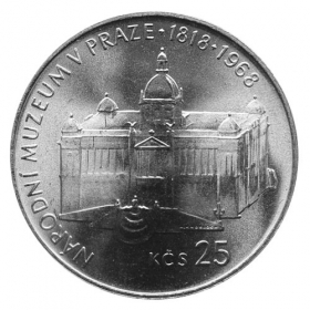 25 Kčs 1968 - Národné múzeum v Prahe, Bežná kvalita