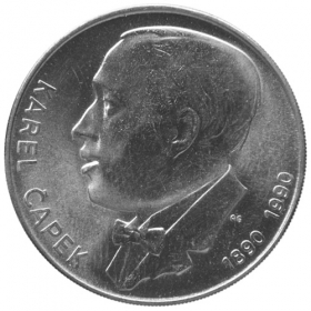 100 Kcs 1990 - 100th anniversary of Karol Capek´s birth - Standard quality