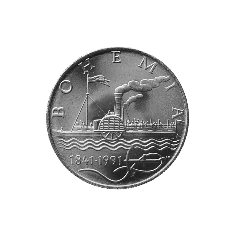 50 Kčs 1991 - Prvý český parník Bohemia - Bežná kvalita