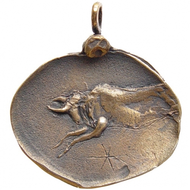 Bronzový prívesok znamenia zverokruhu Býk