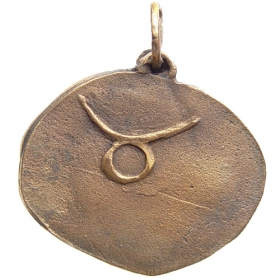 Bronzový prívesok znamenia zverokruhu Býk