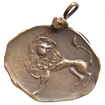 Bronzový prívesok znamenia zverokruhu Lev