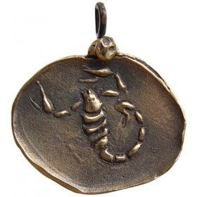 Bronzový prívesok znamenia zverokruhu Škorpión