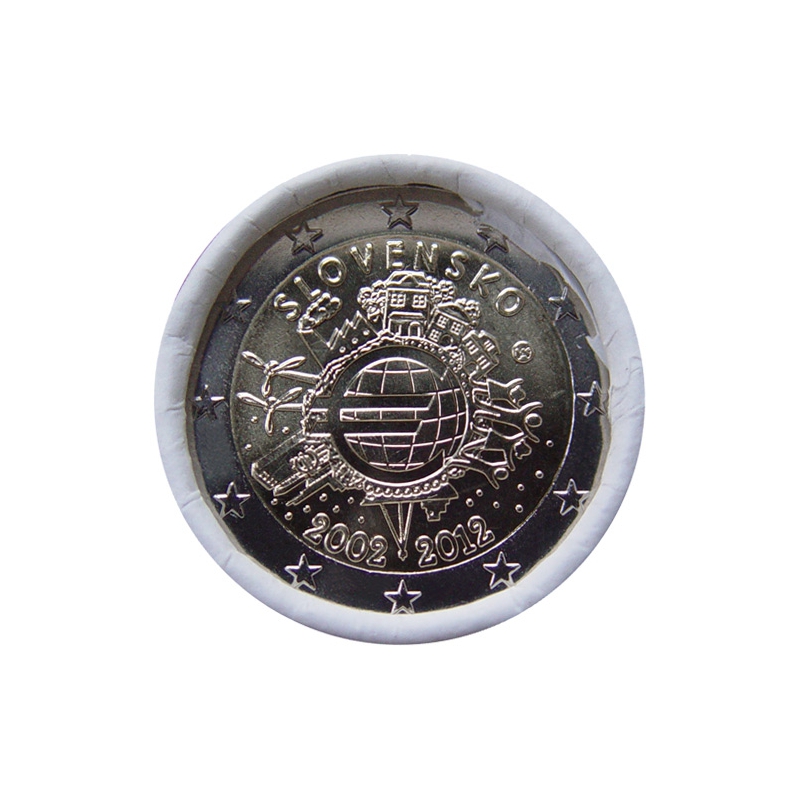 2 Euro Slovensko 2012 - 10 rokov euromeny