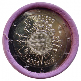 2 Euro Luxembursko 2012 - 10 rokov euromeny