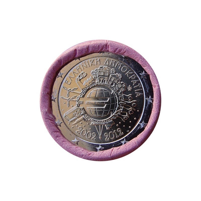 2 Euro Grécko 2012 - 10 rokov euromeny