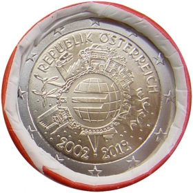2 Euro Rakúsko 2012 - 10 rokov euromeny