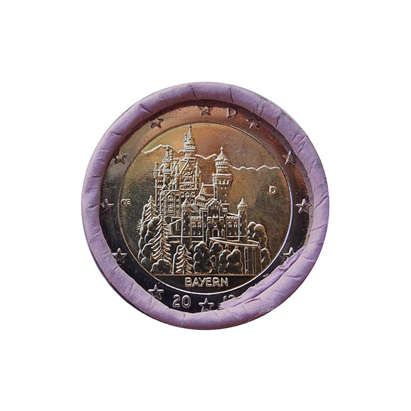 2 Euro Nemecko "D" 2012 - Bavorsko: Zámok Neuschwanstein