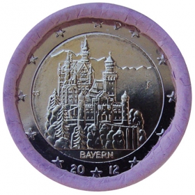 2 Euro Nemecko "F" 2012 - Bavorsko: Zámok Neuschwanstein