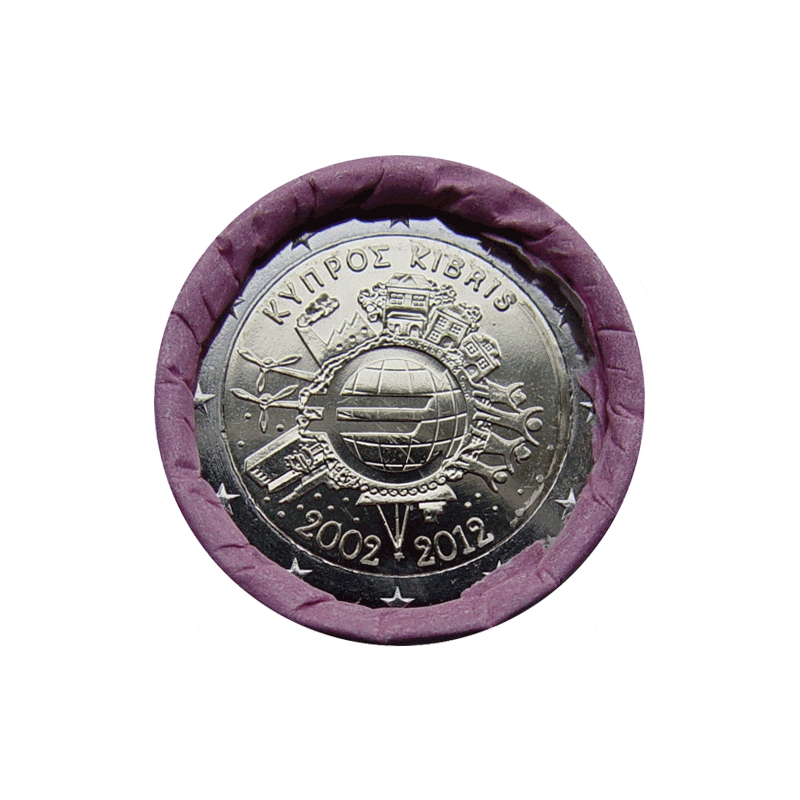 2 Euro Cyprus 2012 - 10 rokov euromeny