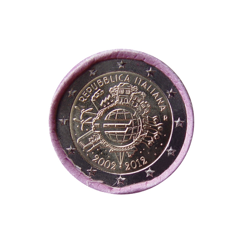 2 Euro Taliansko 2012 - 10 rokov euromeny