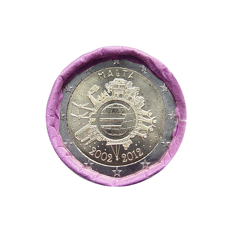 2 Euro Malta 2012 - 10 rokov euromeny