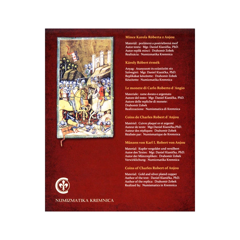 Sada mincí Karol Róbert (postriebrené a pozlátené repliky) Francúzska verzia