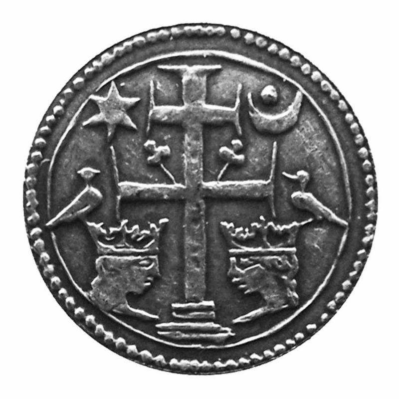 Sada mincí Karol Róbert (postriebrené a pozlátené repliky) Francúzska verzia