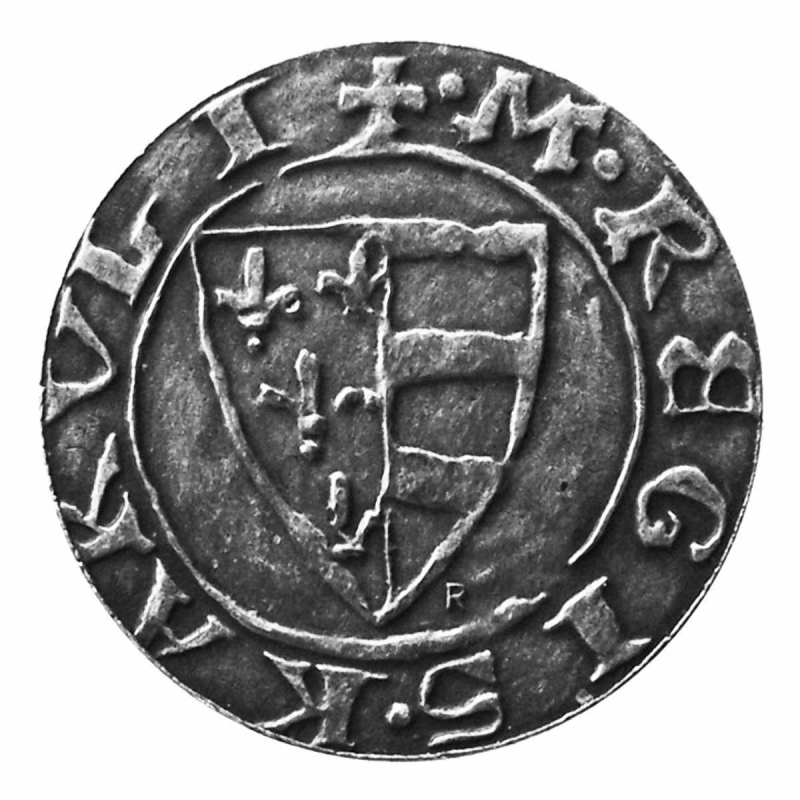 Sada mincí Karol Róbert (postriebrené a pozlátené repliky) Francúzska verzia