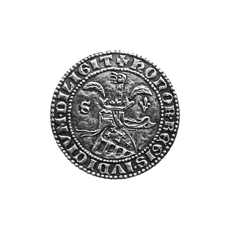 Sada mincí Karol Róbert (postriebrené a pozlátené repliky) Francúzska verzia