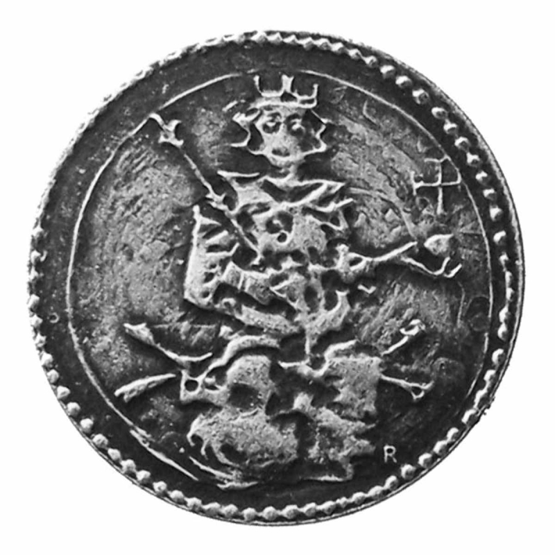 Sada mincí Karol Róbert (postriebrené a pozlátené repliky) Maďarská verzia