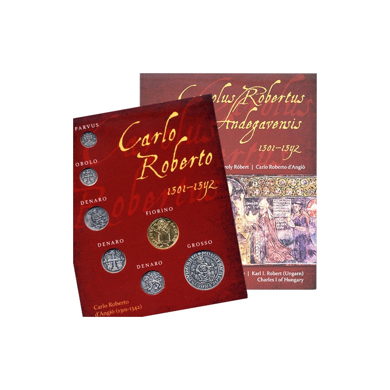 Sada mincí Karol Róbert (postriebrené a pozlátené repliky) Talianska verzia