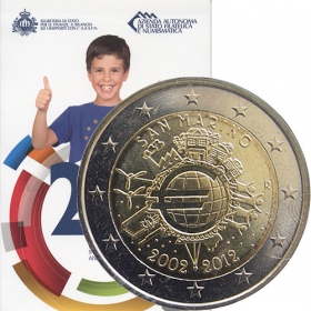 2 Euro / 2012 - San Marino - 10 years of Euro Banknotes and Coins