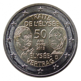 2 Euro / 2013 - Germany - Élysée Treaty 'J'