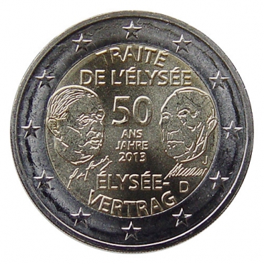 2 Euro / 2013 - Germany - Élysée Treaty 'J'