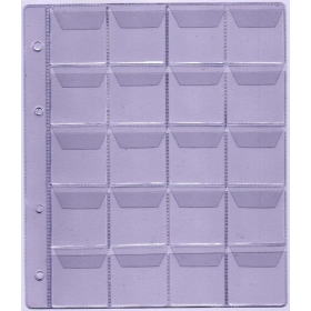 Coin album´s sheet: Format A5: 20 windows