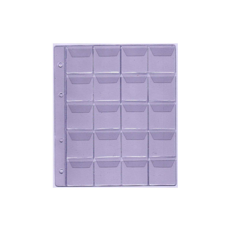 List na mince 20-okienkový (na 2-euro mince), formát A5