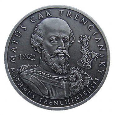Silver medal Matus Cak of Trencin - Patinated