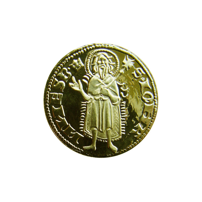 Medaila s motívom Kremnického dukátu s kartou - Lesk