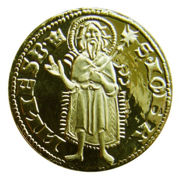 Medaila s motívom Kremnického dukátu s kartou - Lesk